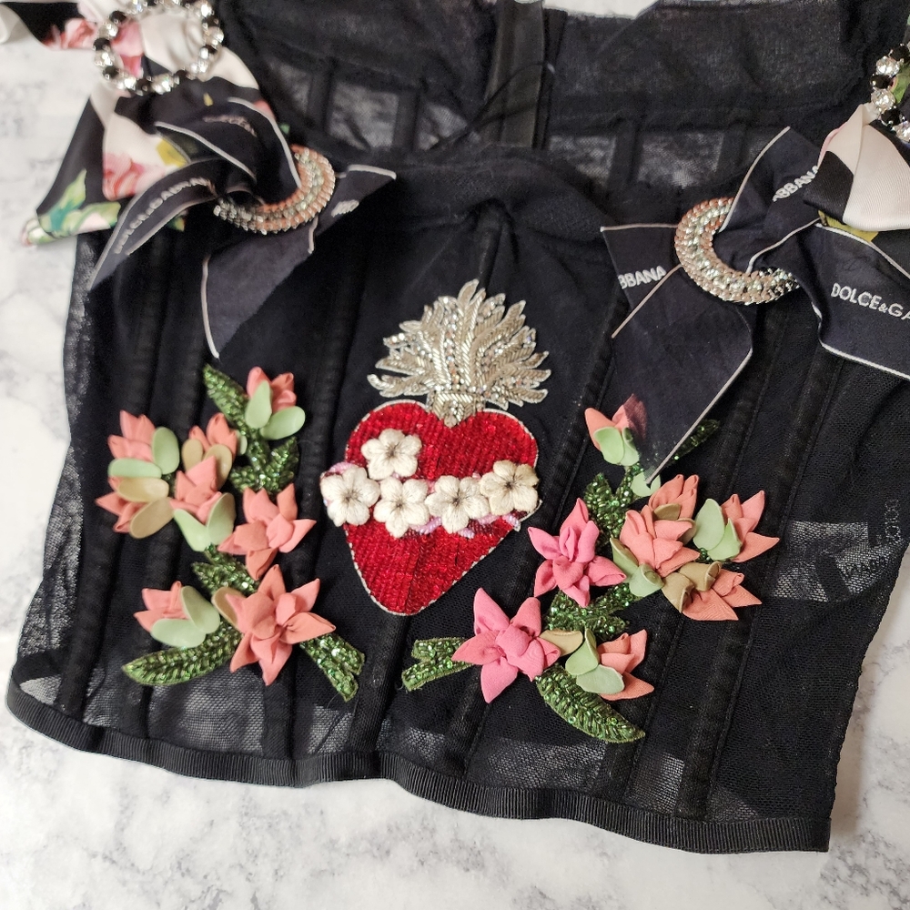 Dolce & Gabbana Sacred Heart Bustier Top - Picture 8 of 17
